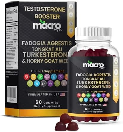 MACRO VITAL Testosterone Booster for Men Gummies [Fast-Max…