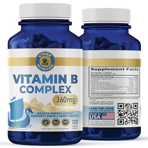 Vykee Nutrition B Complex Supplement – High-Potency B Vitamins…