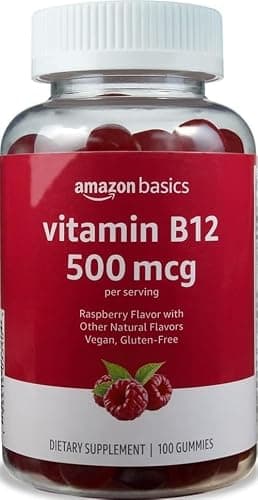 Amazon Basics Vitamin B12 500 mcg Gummies for Energy…