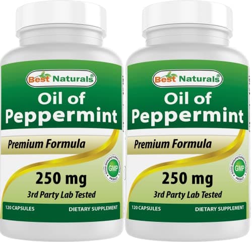 Best Naturals Peppermint Oil 250 mg 120 Capsules (120 Count…