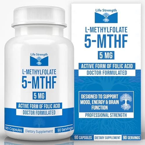 L Methylfolate 5mg | 90 Capsules | Optimized & Highly…