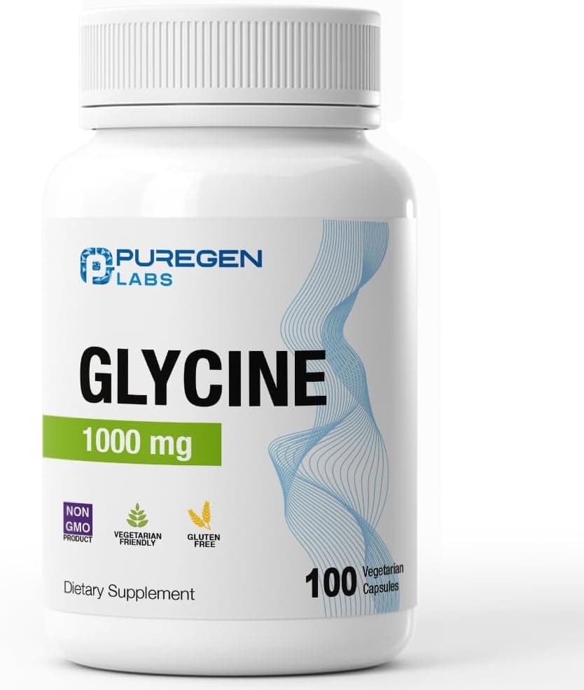 Puregen Labs Glycine 1000mg [High Potency] 100 Vegetarian…