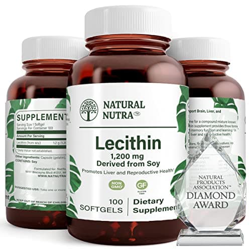 Natural Nutra Soy Lecithin 1200mg Supplement