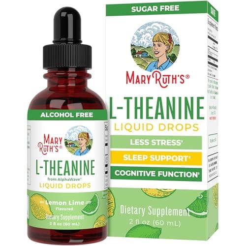 MaryRuth's L Theanine 200mg Liquid Drops | Mood Support…