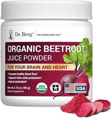 Dr. Berg Raw Organic Beet Powder from Real Earth-Grown Beets…