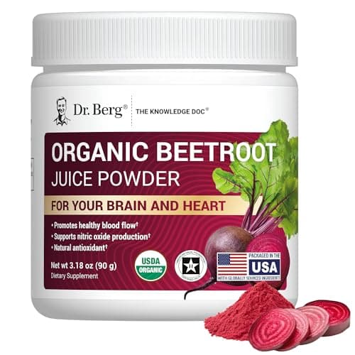 Dr. Berg Raw Organic Beet Powder from Real Earth-Grown Beets…