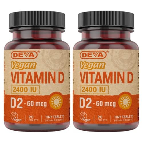 DEVA Vegan Vitamin D2 60 mcg 2400 IU