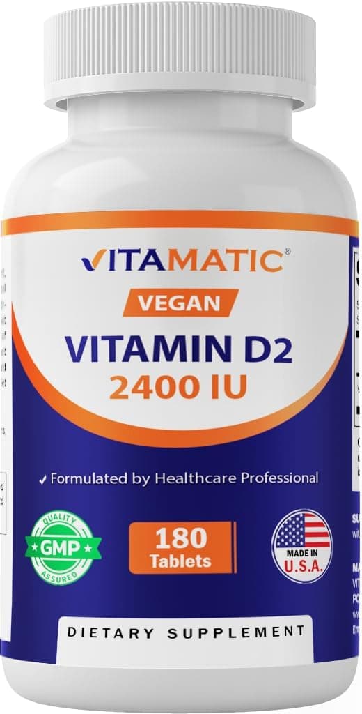 Vitamatic Vegan Vitamin D2 2400 IU (60 mcg) – Vitamin D…