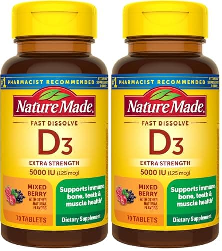 Nature Made Vitamin D3 5000 IU (125 mcg) Extra Strength