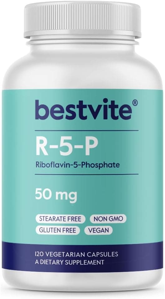 BESTVITE Riboflavin-5-Phosphate 50mg (120 Vegetarian Capsules)…
