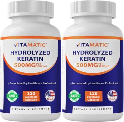 Vitamatic Hydrolyzed Keratin 500mg per Serving - 120…