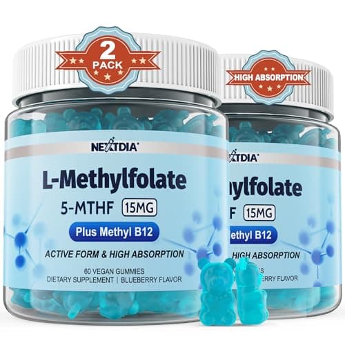 L-MethylFolate 15mg & Methyl B12 Gummies