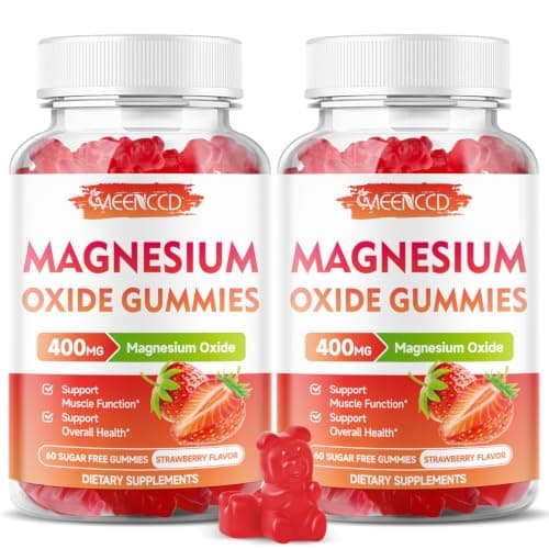 2 Pack Magnesium Oxide Gummies 400mg