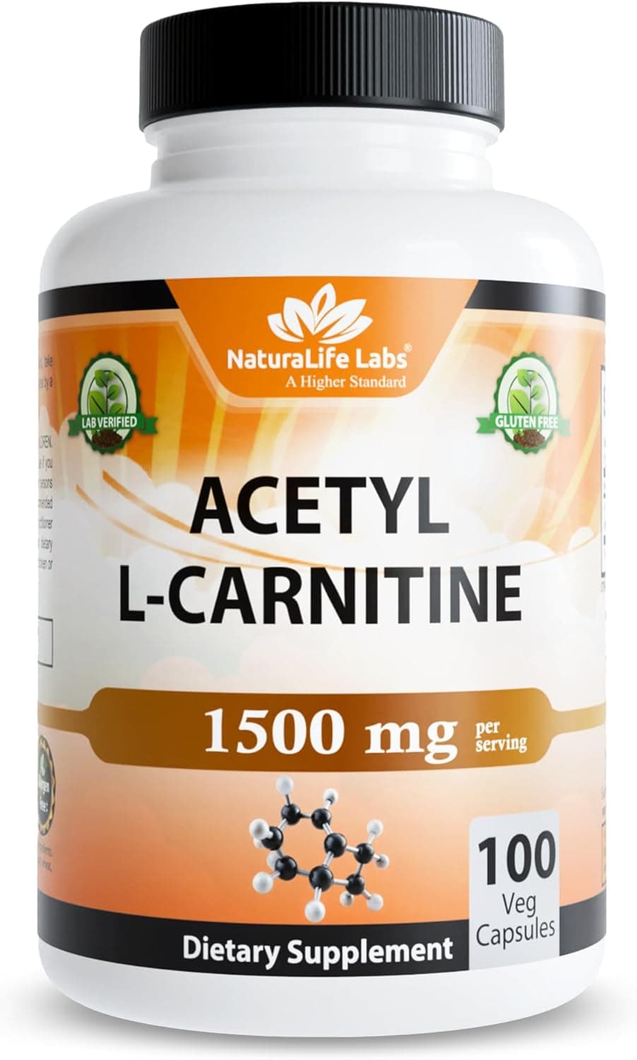 NaturaLife Labs Acetyl L-Carnitine (ALCAR) 1500 mg per Serving…