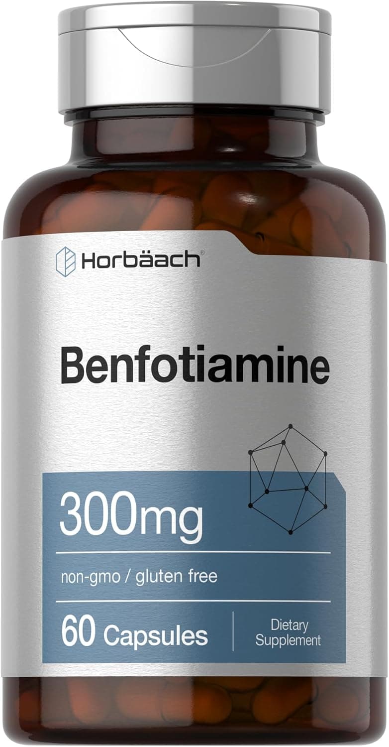 Horbaach Benfotiamine 300mg | 60 Capsules | Vitamin B1…