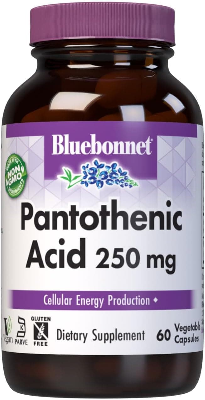 BlueBonnet Nutrition Pantothenic Acid 250 mg Daily Vitamin B5…