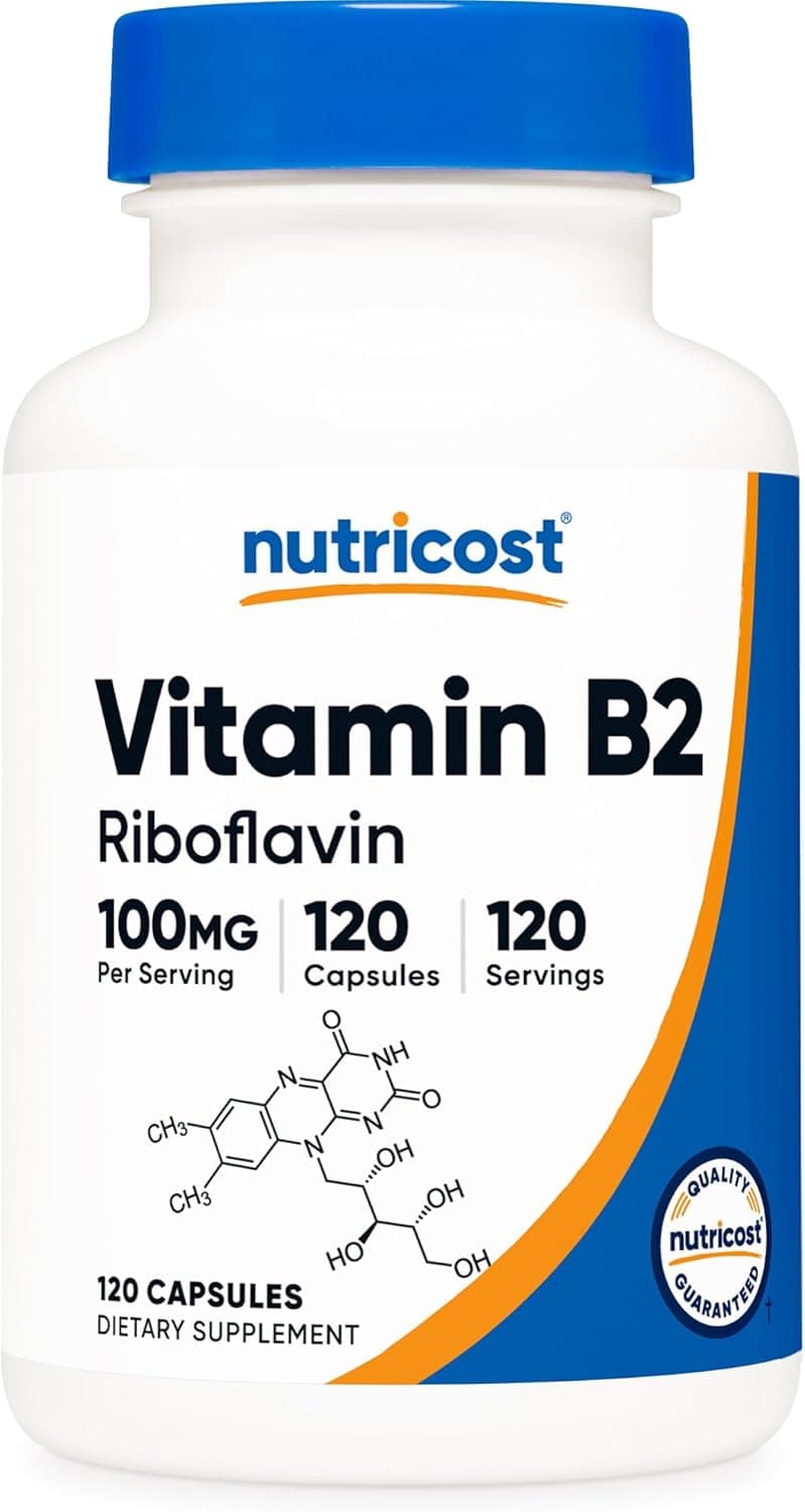 Nutricost Vitamin B2 (Riboflavin) 100mg