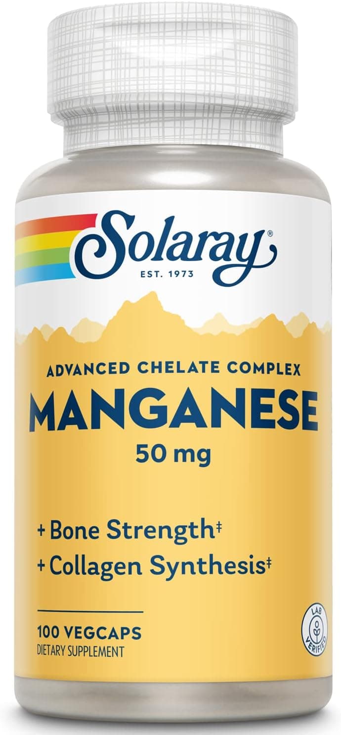 SOLARAY Manganese Supplement 50 mg - Essential Trace Minerals…