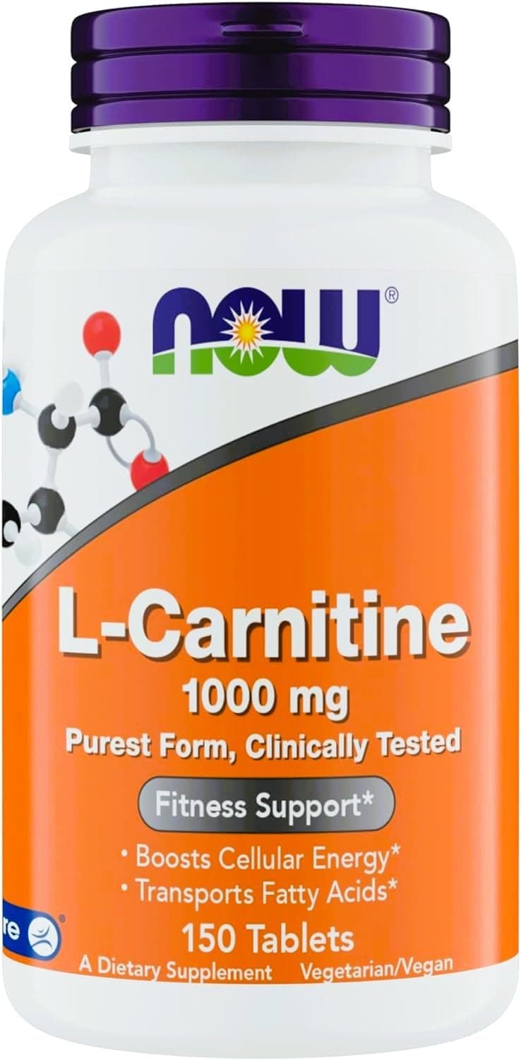 NOW Foods Supplements, L-Carnitine 1,000 mg, Purest Form…