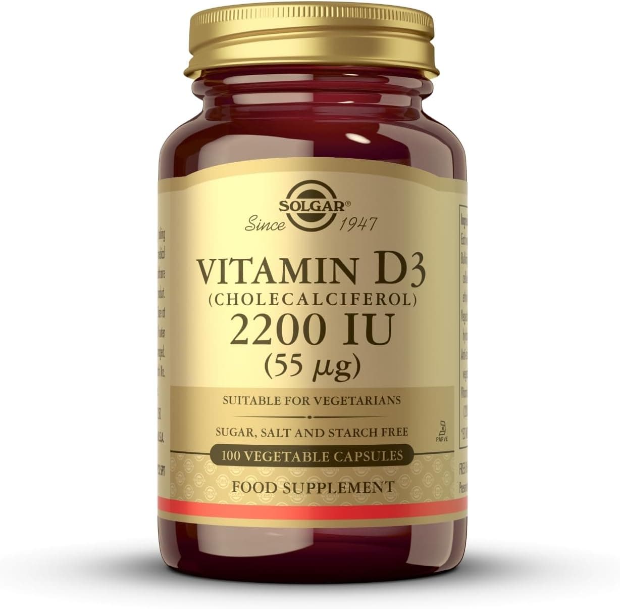 Solgar Vitamin D3 (Cholecalciferol) 55 mcg (2200 IU)