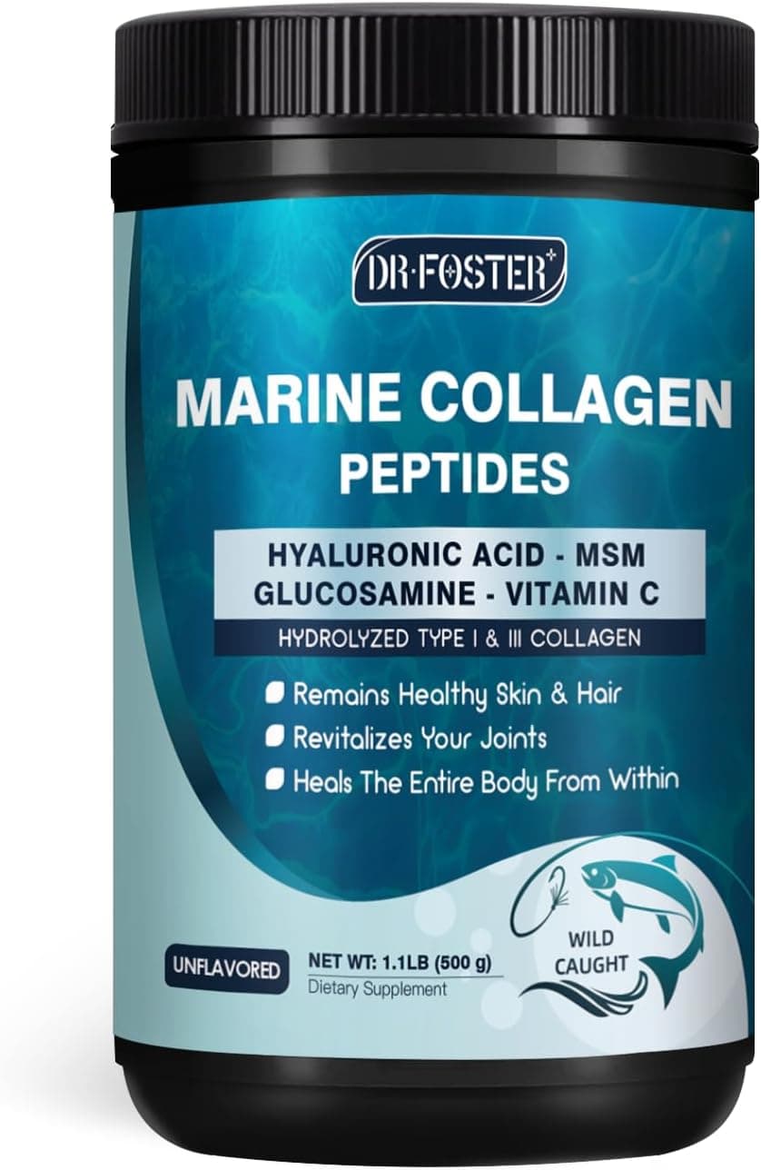 DRFOSTER Marine Collagen Peptides Powder with MSM + GC