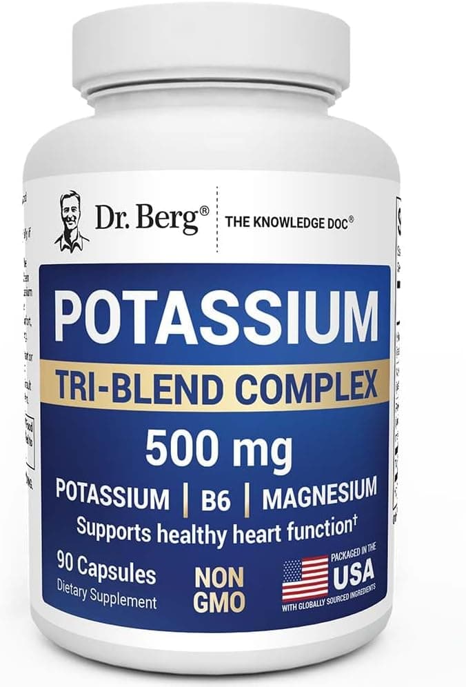 Dr. Berg Potassium Tri-Blend Complex – 500 mg Potassium…