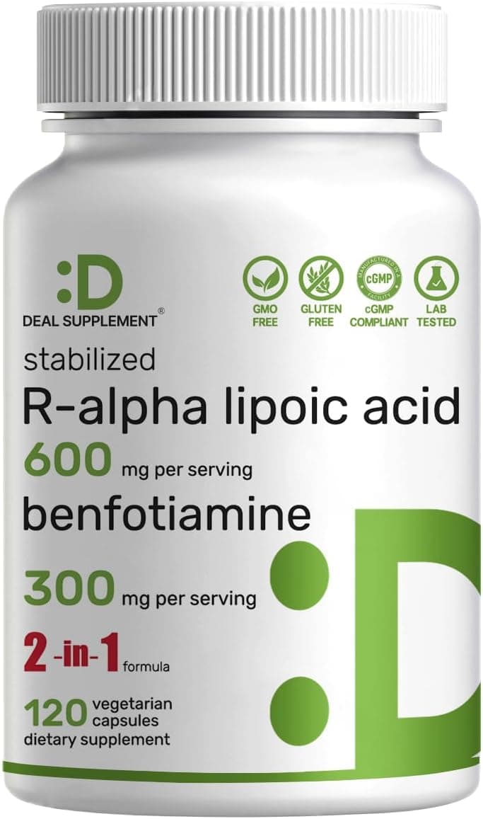 DEAL SUPPLEMENT R Alpha Lipoic Acid 600mg with Benfotiamine…