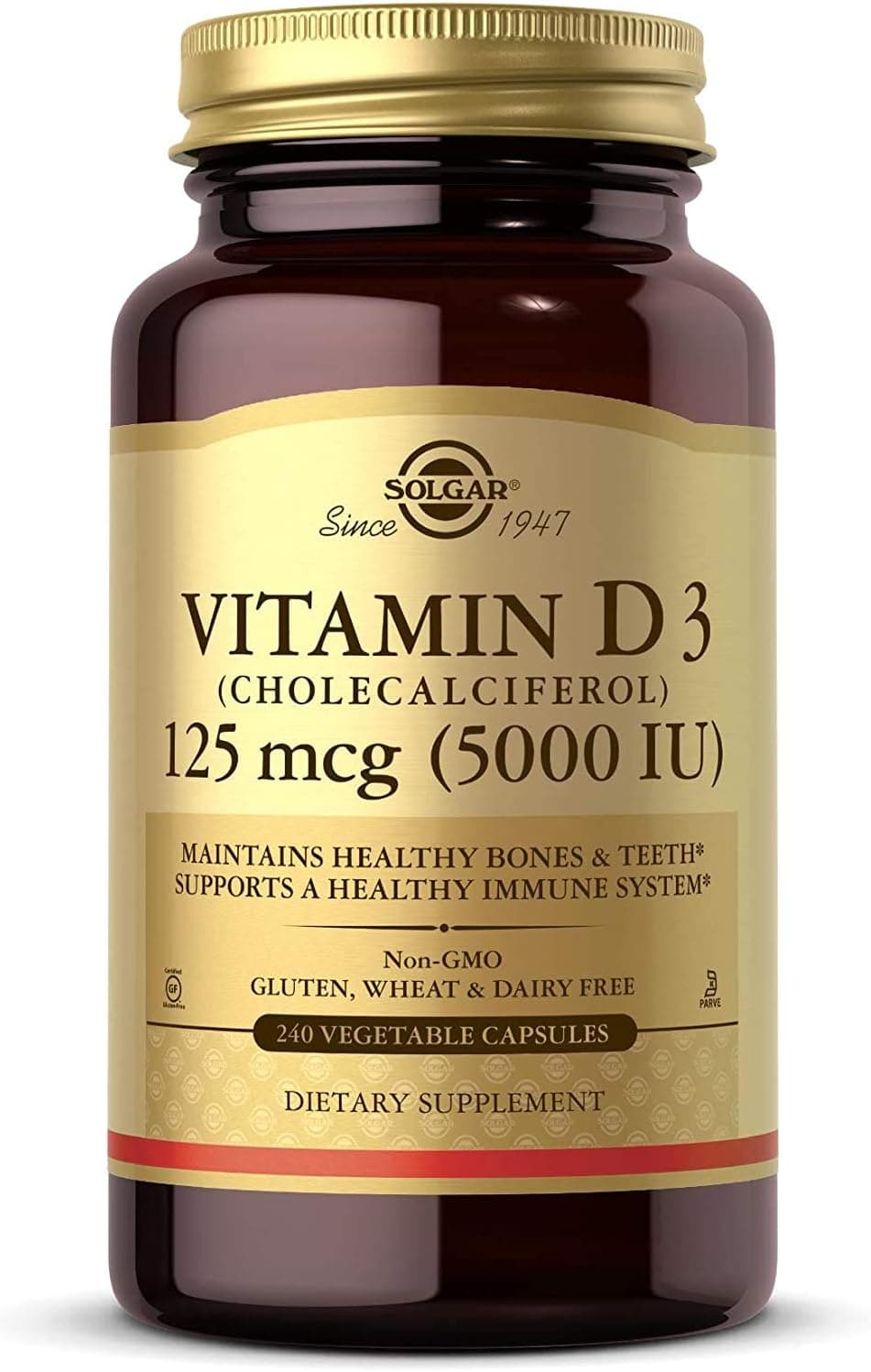 Solgar Vitamin D3 (Cholecalciferol) 125 mcg (5000 IU)