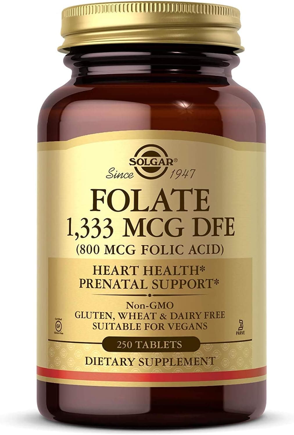 Solgar Folate 1,333 MCG Dietary Folate Equivalent (800 mcg…