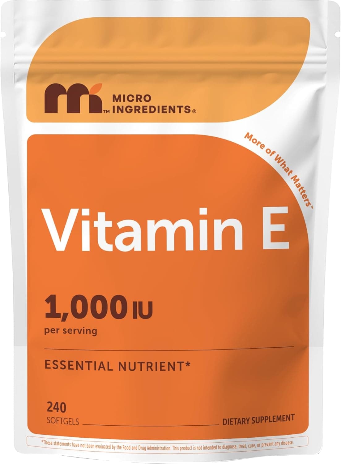 Micro Ingredients Vitamin E 1000 IU (450 mg) Per Serving