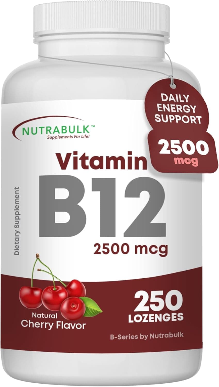 NutraBulk Vitamin B12 2500 mcg Quick Dissolve Lozenges…