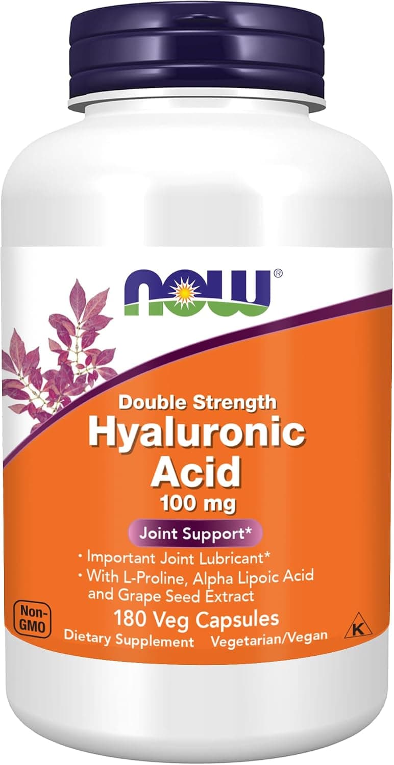 NOW Foods Supplements, Hyaluronic Acid 100 mg, 180 Veg…