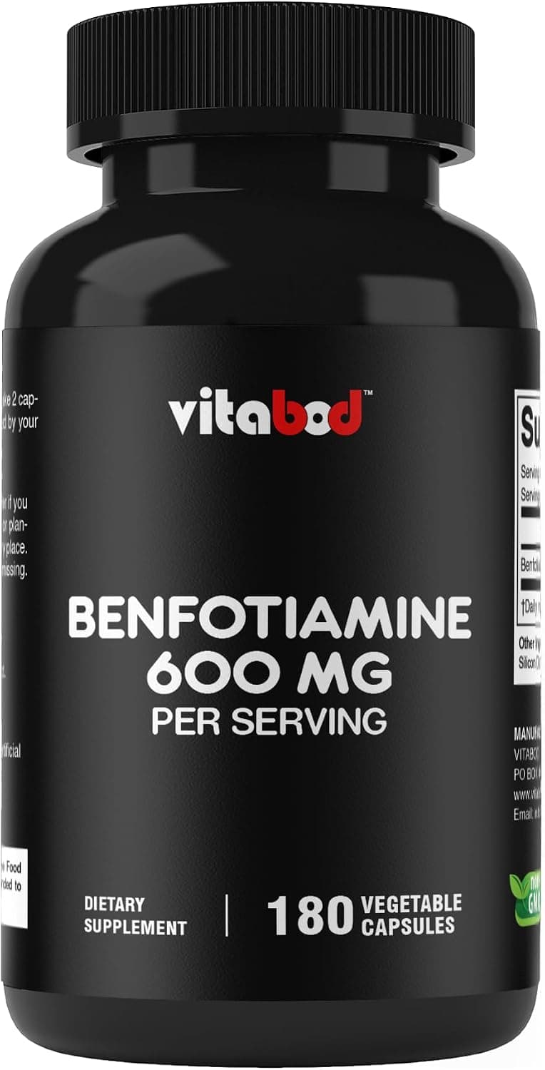 Vitabod Benfotiamine 600mg – 180 Vegetarian Capsules…