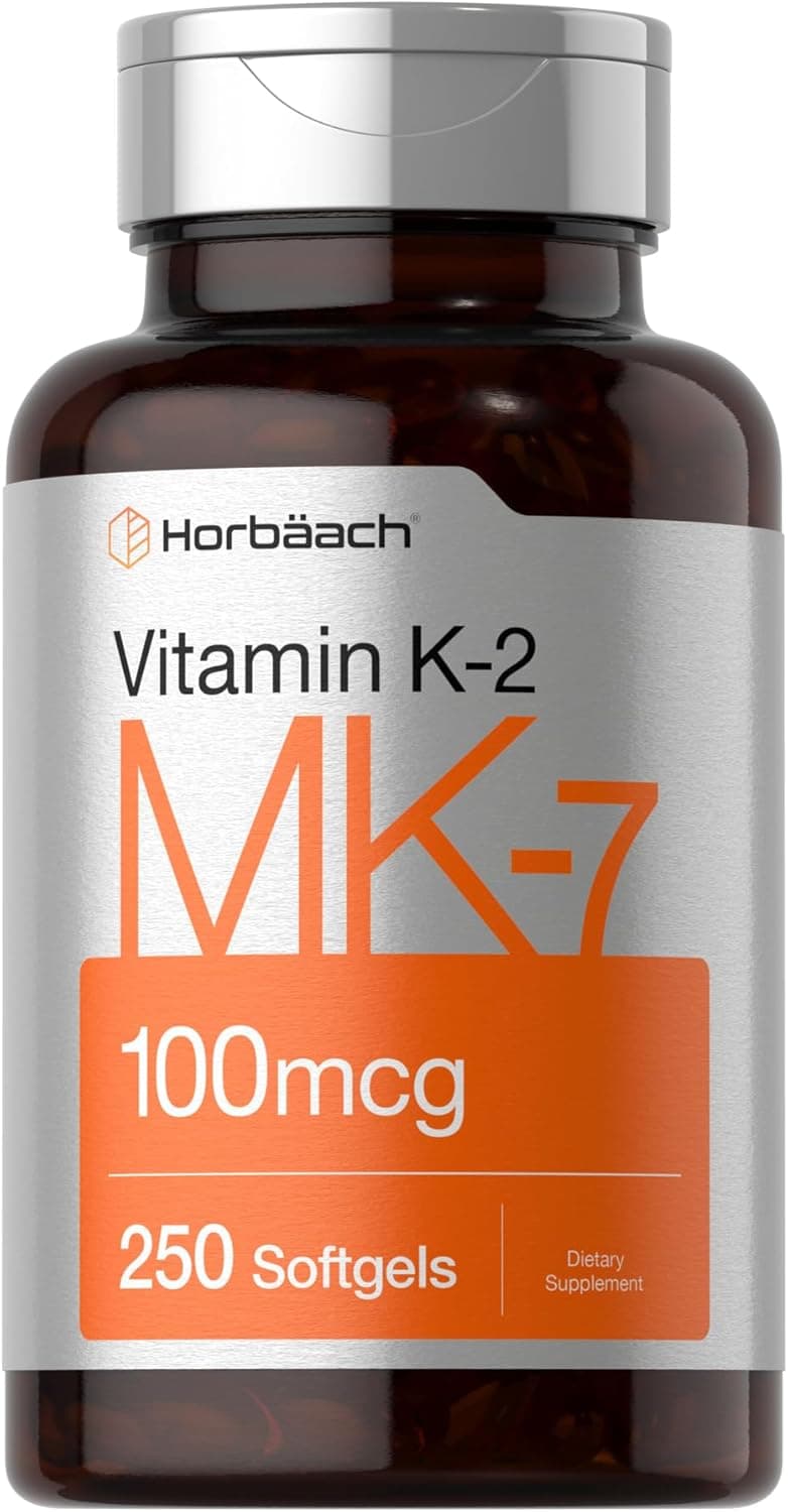Horbäach Vitamin K2 MK7 100mcg | 250 Softgels | Non-GMO