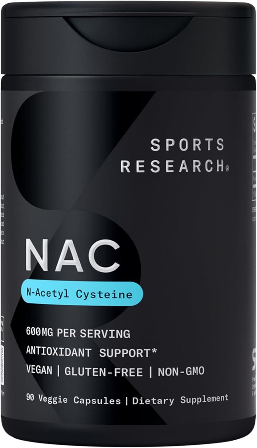 Sports Research Vegan NAC Supplement (N-Acetyl Cysteine) 600…