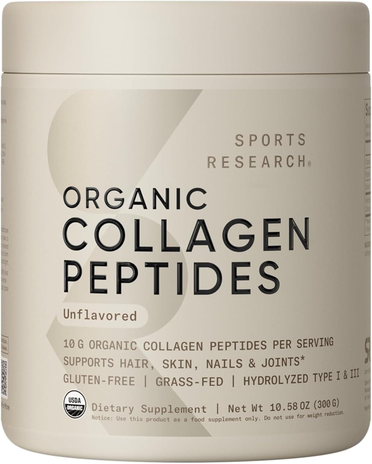 Sports Research® Organic Collagen Peptides - Hydrolyzed Type I…