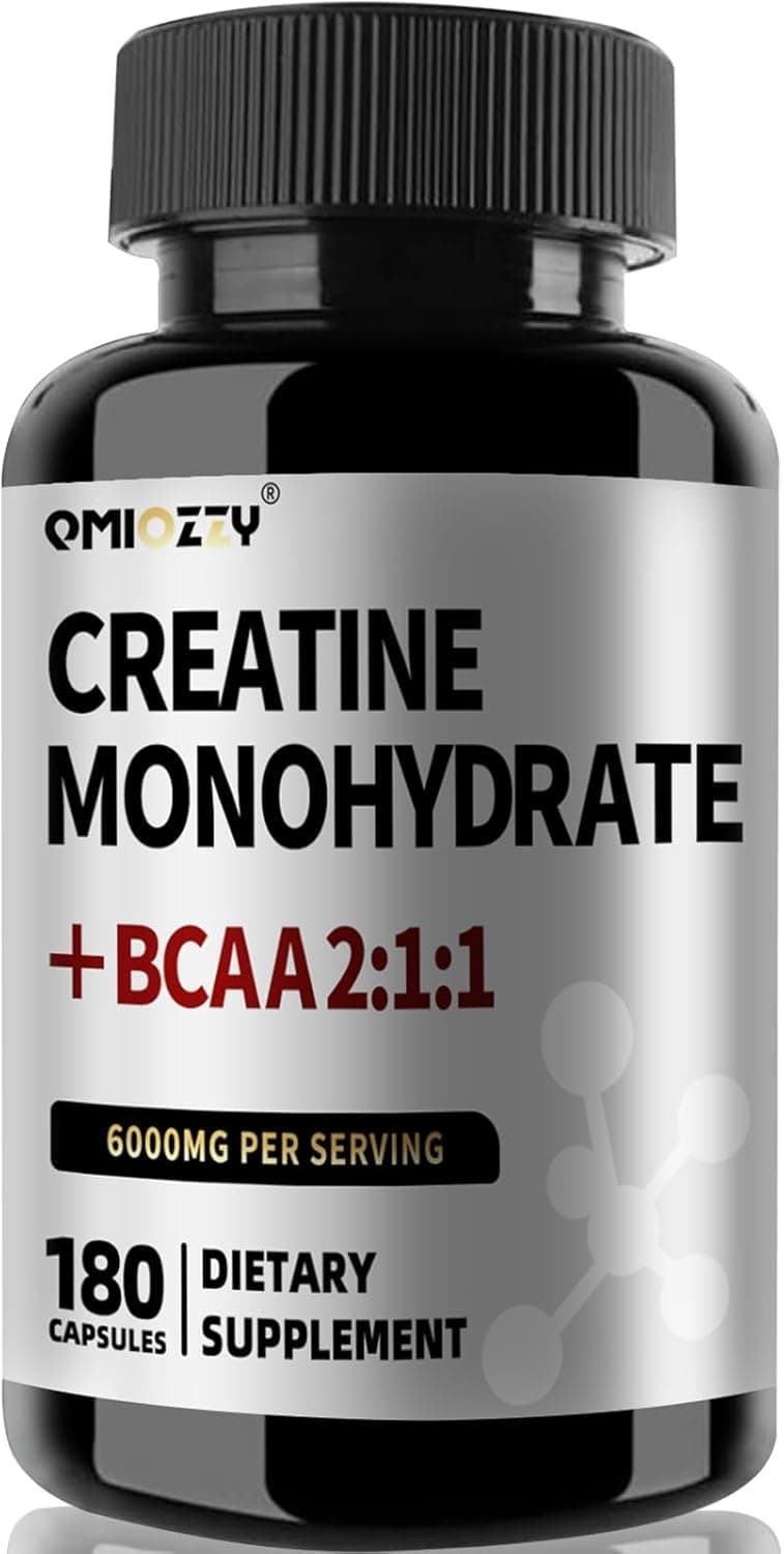 Micronized Creatine Monohydrate 6000MG Capsules with BCAA2:1:1…