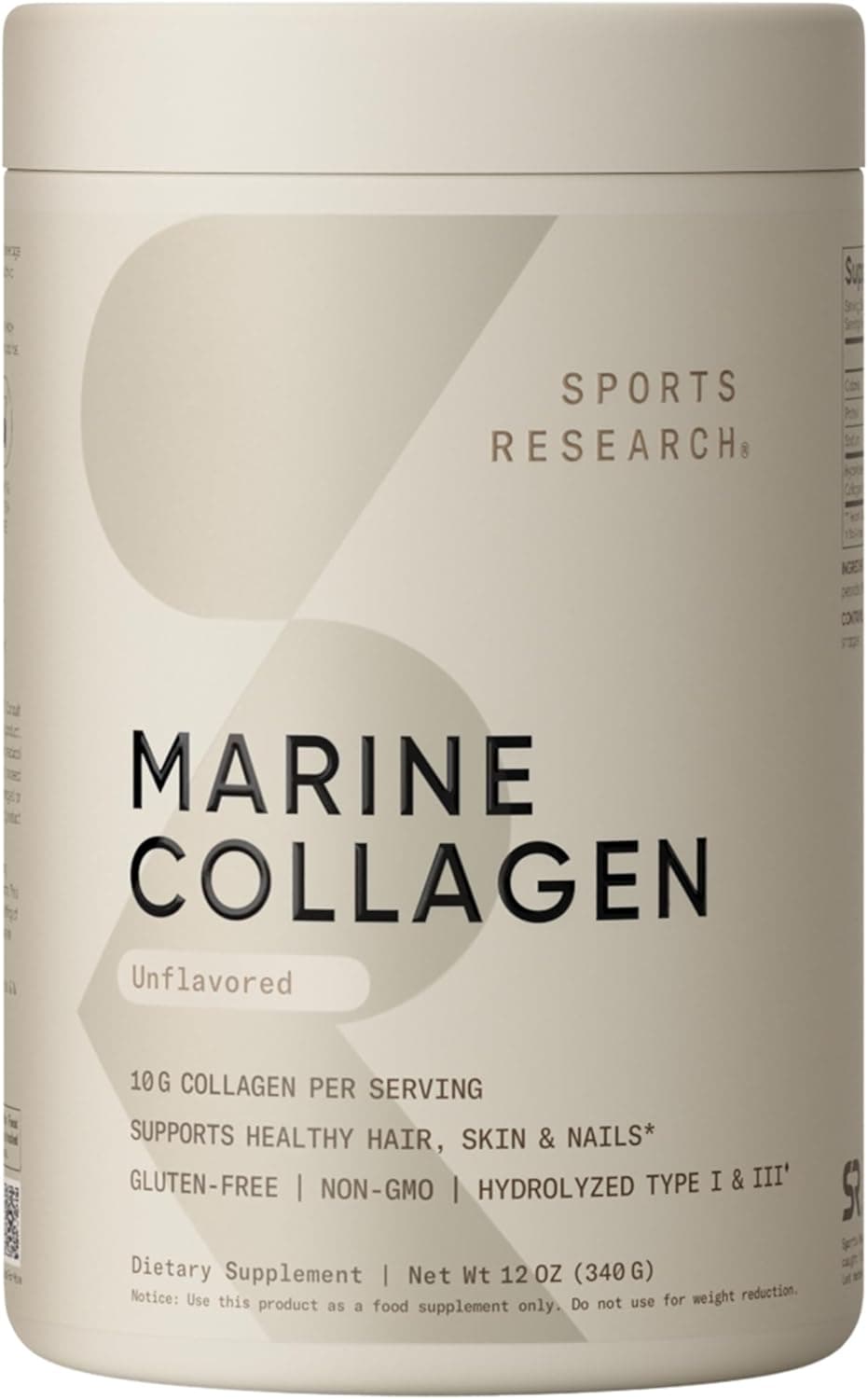 Sports Research Marine Collagen Peptides Powder - Sourced…