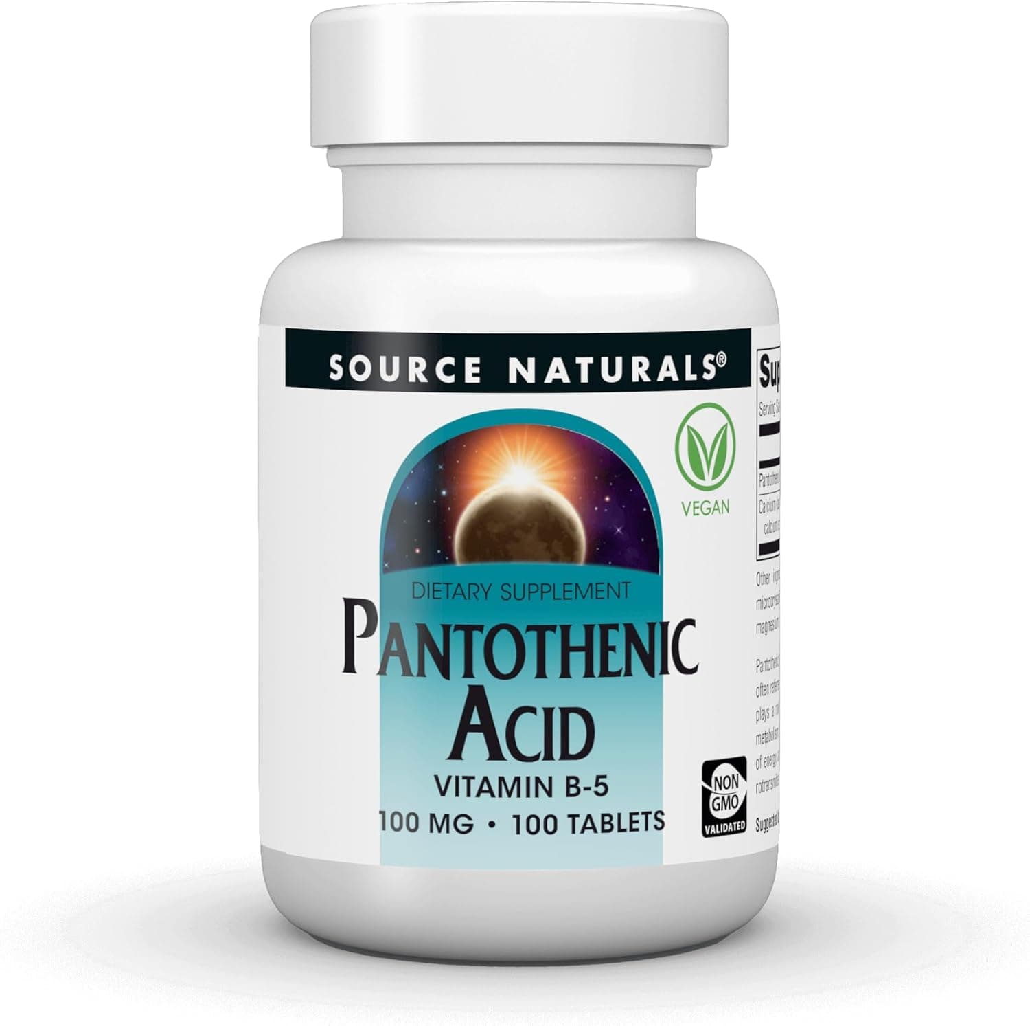 Source Naturals Pantothenic Acid 100 mg Vitamin B-5 Dietary…
