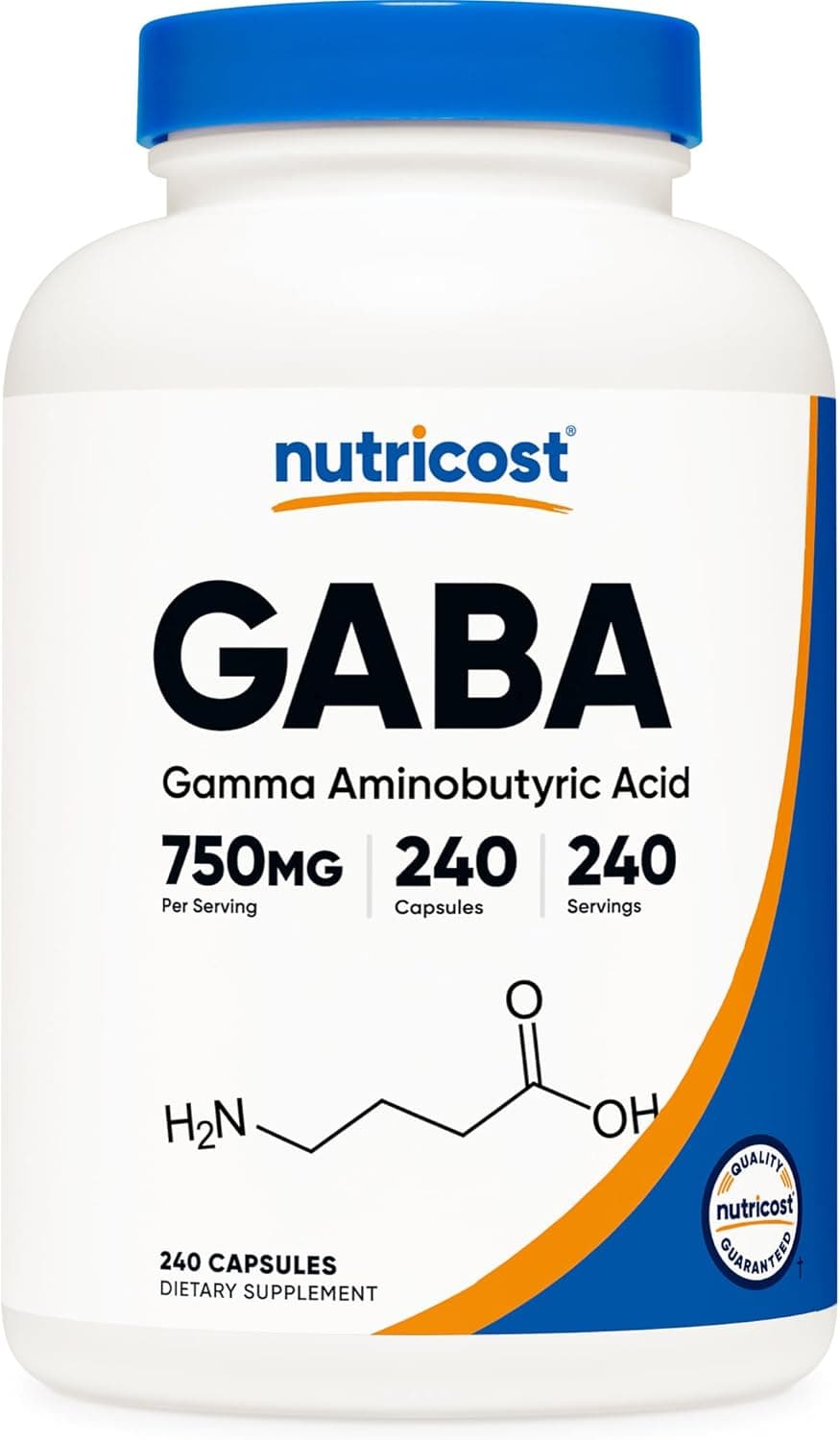Nutricost GABA (Gamma Aminobutyric Acid) 750mg