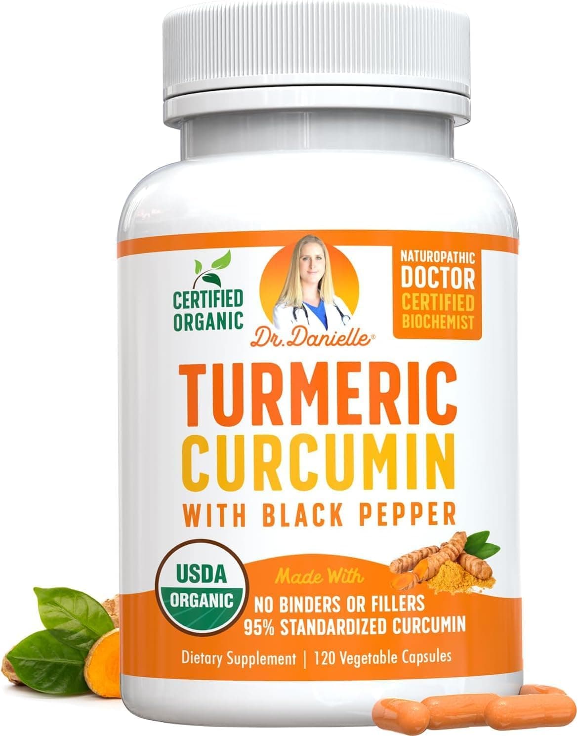 Organic Turmeric Curcumin with Black Pepper Extract 2000mg…