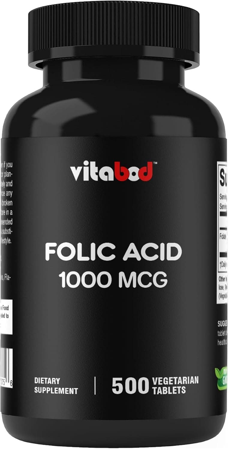 Vitabod Folic Acid 1 mg (1000 mcg) (Vitamin B9) - 500…