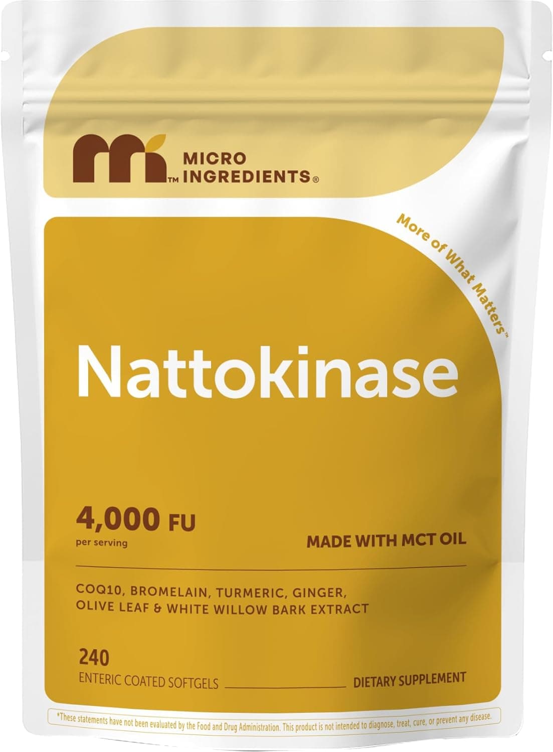 Micro Ingredients Nattokinase 240 Softgels