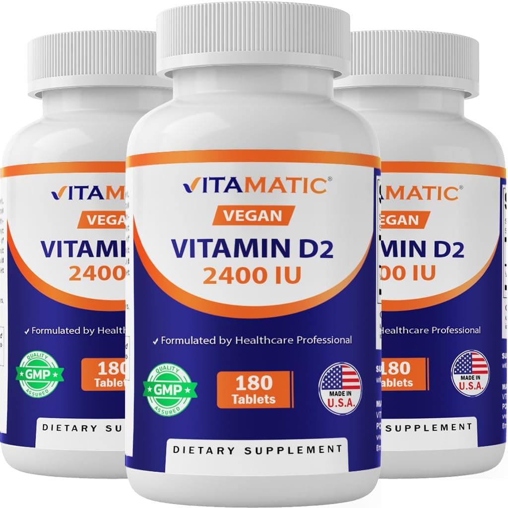 Vitamatic Vitamin D2 60 mcg (2400 IU) - Ergocalciferol - 180…