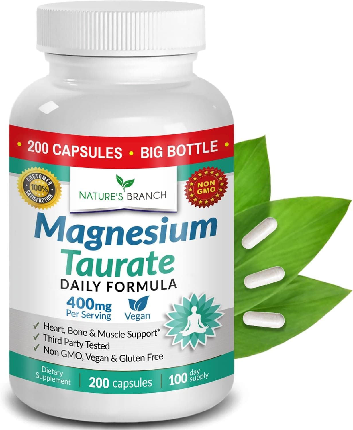 Magnesium Taurate 400mg – High Absorption for Sleep