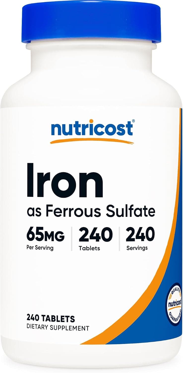 Nutricost Iron (As Ferrous Sulfate) 65mg