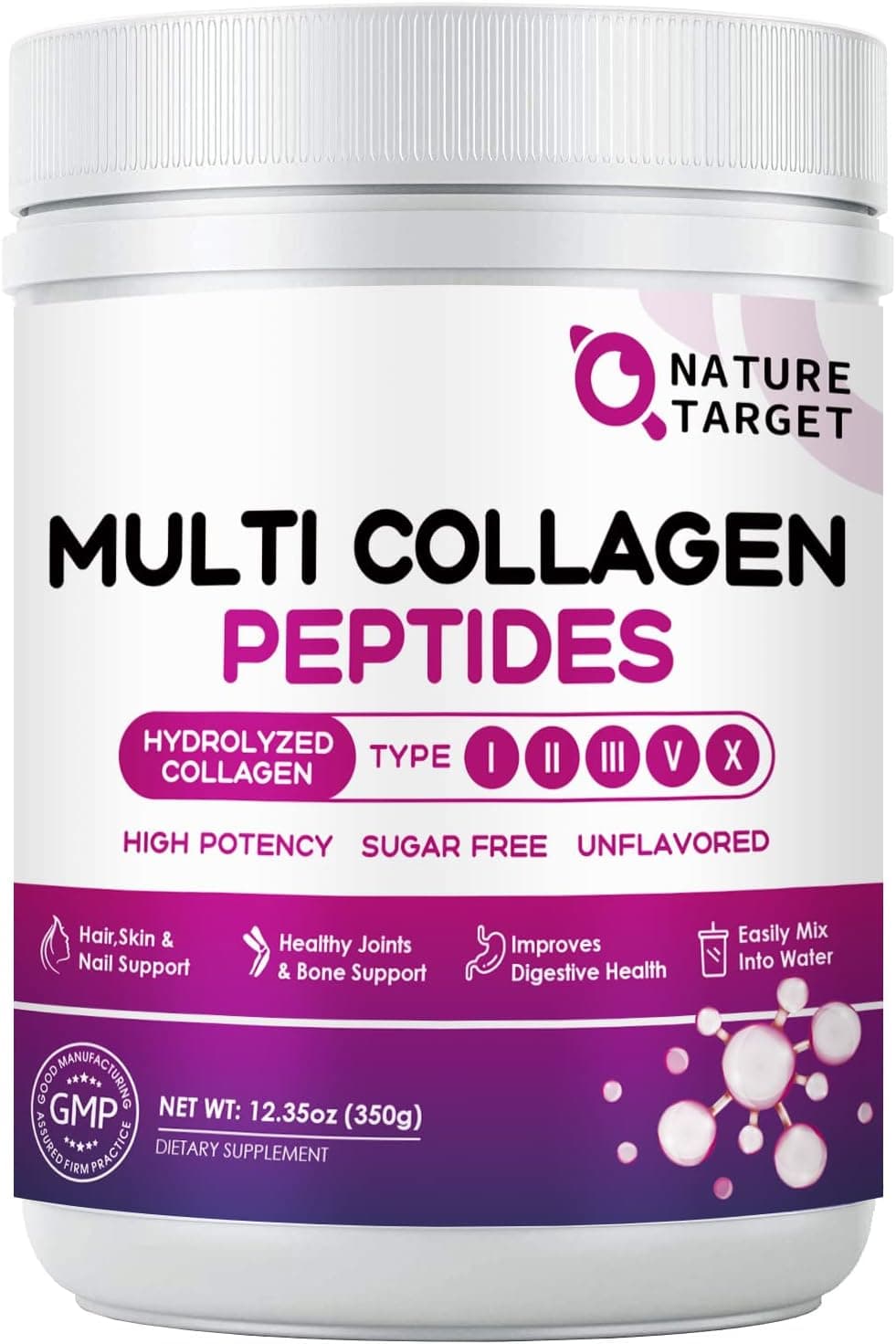 NATURE TARGET Multi Collagen Peptides Powder - Type I
