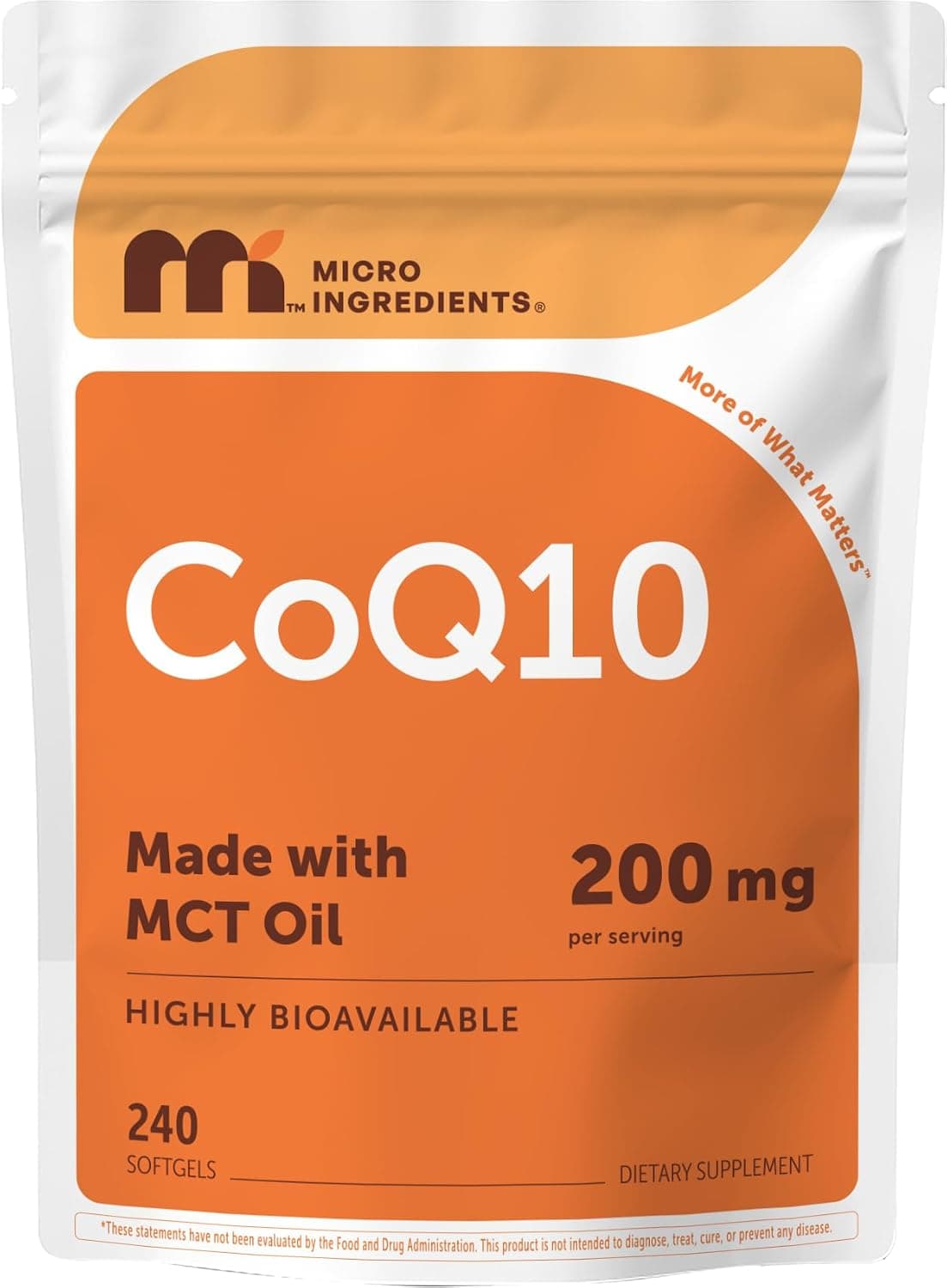 Micro Ingredients CoQ10 200mg Per Serving