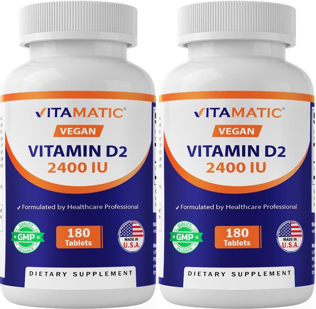 Vitamatic Vitamin D2 60 mcg (2400 IU) - Ergocalciferol - 180…