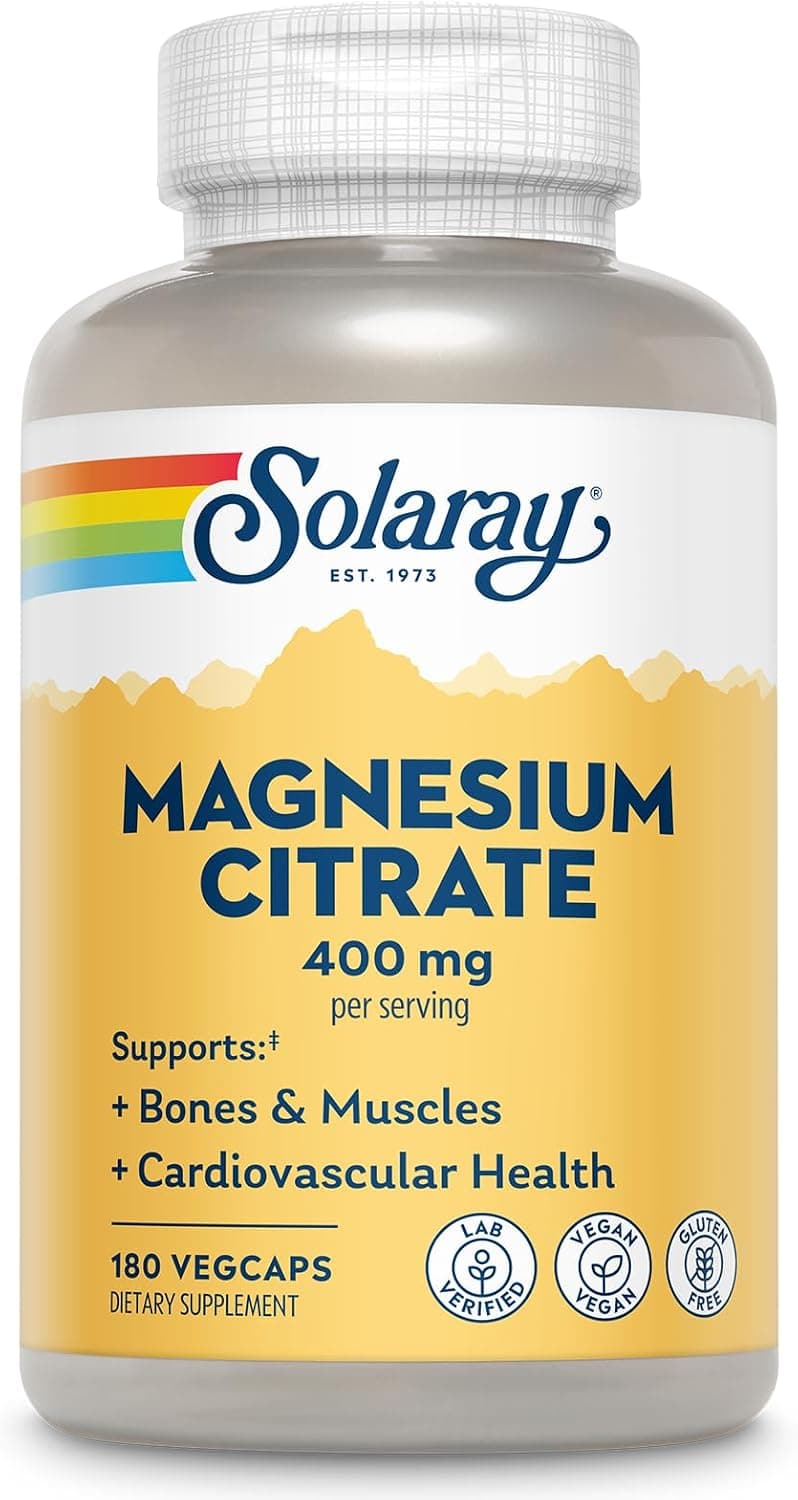 SOLARAY Magnesium Citrate 400mg - Magnesium Supplement - Bone…